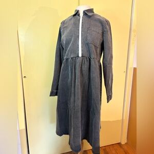 Hugo Boss Charcoal Long-Sleeve Dress with Zipper. Teen Boss.